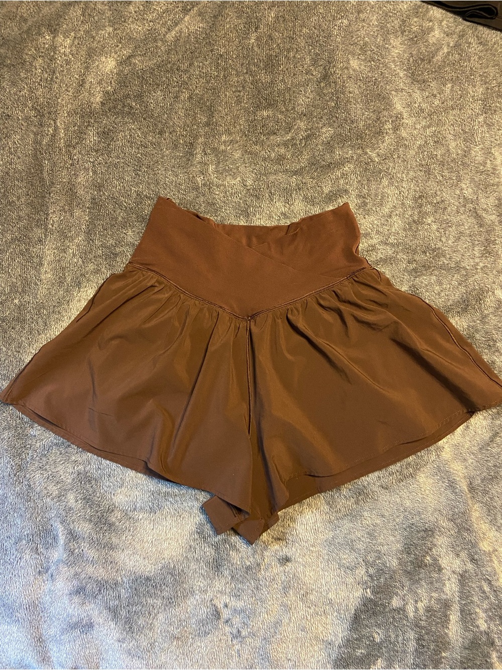 aerie Brown Cross Over Waist Skort